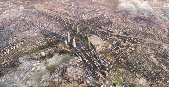 Imagen del proyecto Madrid Nuevo Norte, la nueva denominación de la Operación Chamartín. AYUNTAMIENTO DE MADRID