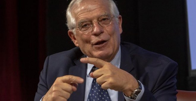 20/09/2018.- El ministro español de Asuntos Exteriores, Josep Borrell, participa durante una conferencia sobre "Europa y el Estado del Reino de España: retos actuales y promesas futuras" hoy, jueves 20 de Septiembre de 2018, en la Universidad de Nueva Yo