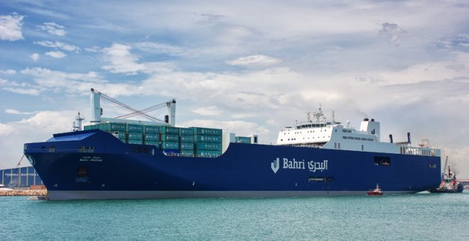 Imagen del buque saudí 'Bahri Jazan'