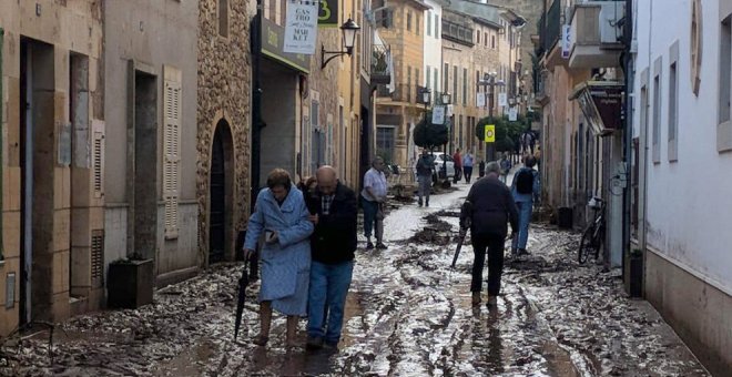 Las consecuencias de las lluvias en Sant Llorenç des Cardassar (Mallorca)