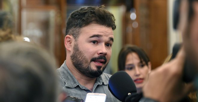 El portavoz de ERC en el Congreso, Gabriel Rufián.- EFE