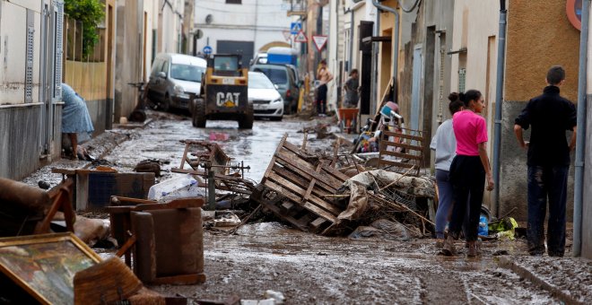 Estado de las calles de Sant Llorenc de Cardassar tras las inundaciones que han causado 12 muertos.- REUTERS/Enrique Calvo