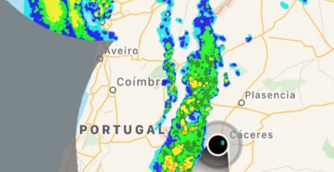 Avance del ciclón Leslie desde Portugal.- AEMET