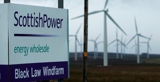 Entrada a unas instalaciones de energía eólica de Scottish Power. REUTERS