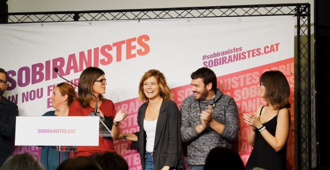 Sobiranistes, la nova plataforma crítica de l'òrbita dels comuns, encapçalada per la diputada de Catalunya en Comú - Podem Elisenda Alemany. Sobiranistes