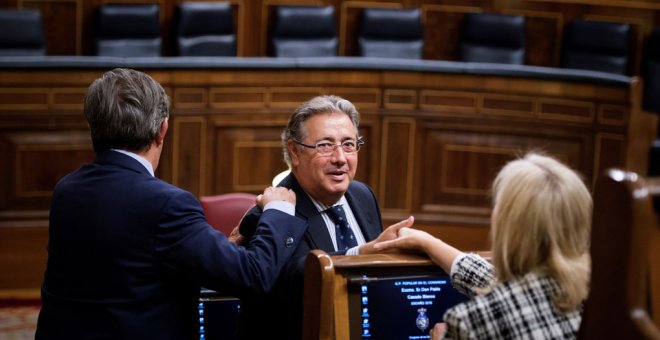 El el exministro de Interior y diputado del PP Juan Ignacio Zoido durante el pleno del Congreso. EFE/Luca Piergiovanni