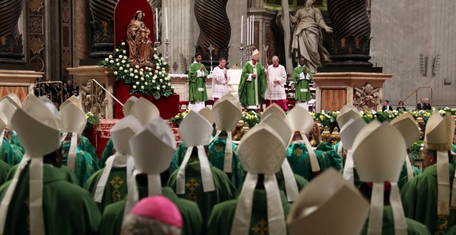 El Papa Francisco en la clausura del Sínodo de obispos en el Vaticano. TONY GENTILE/REUTERS