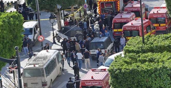 29/10/2018.- Atentado suicida de una mujer en el centro de Túnez. AFP/Fethi Belaid