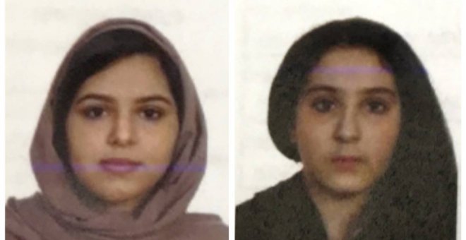 Las jóvenes saudies Rotana Farea, de 22 años, y Tala Farea, de 16.