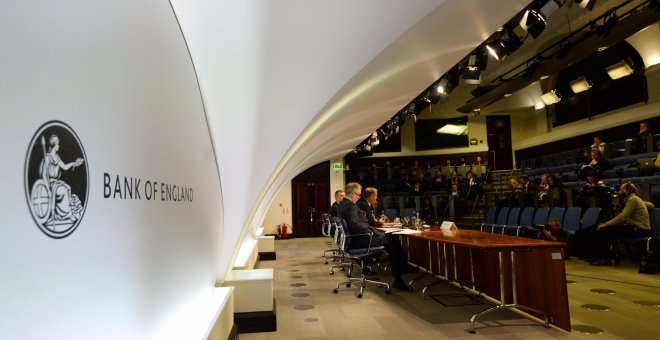 El gobernador del Banco de Inglaterra (BoE, en sus siglás en inglés), Mark Carney, en una rueda de prensa en la sede de la entidad, en la City londinense. REUTErs/Kirsty O'Connor