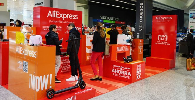 La ‘pop up’ de AliExpress, en la tienda de El Corte Inglés de Sanchinarro, en Madrid.