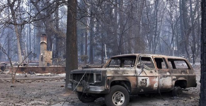 La población de Paradise, de 26.000 habitantes, a unos 280 kilómetros al noreste del área de la bahía de San Franciso, ha sido arrasada por el fuego. (EFE)