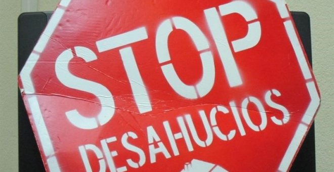Imagen de archivo de una pancarta de 'Stop Desahucios'. EP