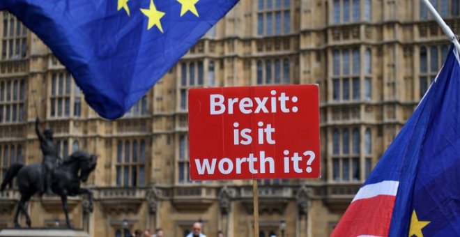 Protesta contra el Brexit frente al Parlamento británico EFE/Archivo