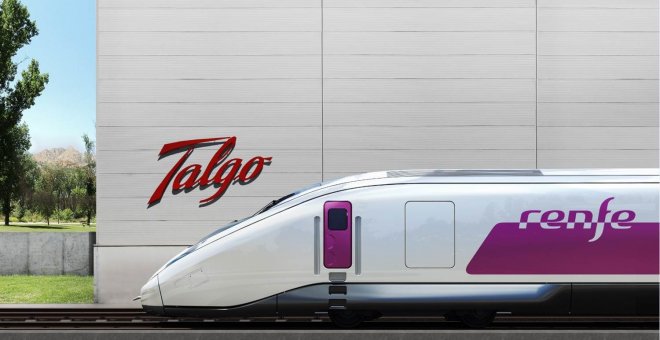 Modelo de tren AVE 'Avril' en una factoría de Talgo. E.P.