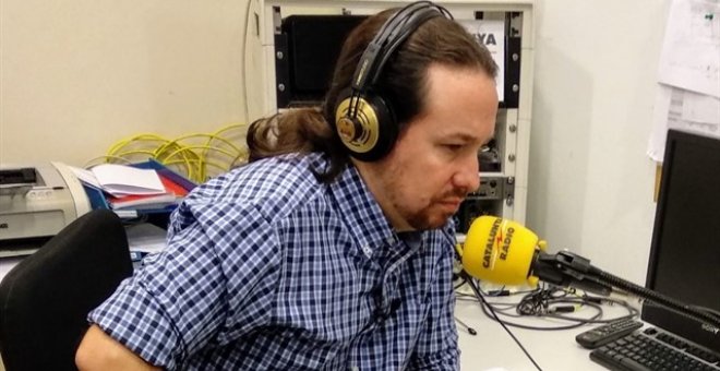 Pablo Iglesias, en una entrevista en Catalunya Ràdio