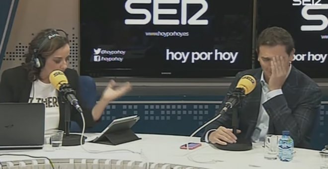Albert Rivera, durante la entrevista con Pepa Bueno.