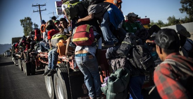 Detienen a 600 migrantes de la caravana en México  |  AFP