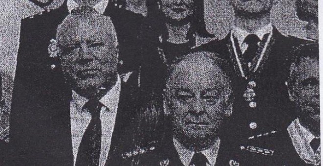 El comisario Villarejo y el ex DAO Eugenio Pino, en la única foto donde aparecen juntos.