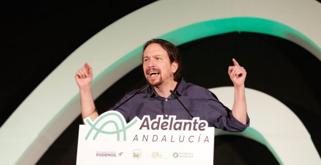 Pablo Iglesias, el secretario general de Podemos, durante el acto de Adelante Andalucía en Córdoba / EUROPA PRESS