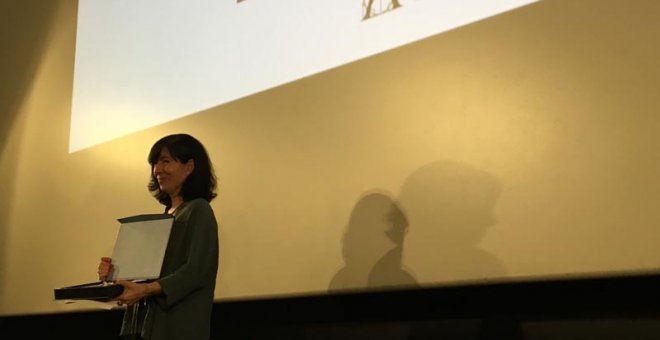 Begoña Piña recibe el Premio Comunicación Alfonso Sánchez. (Público)