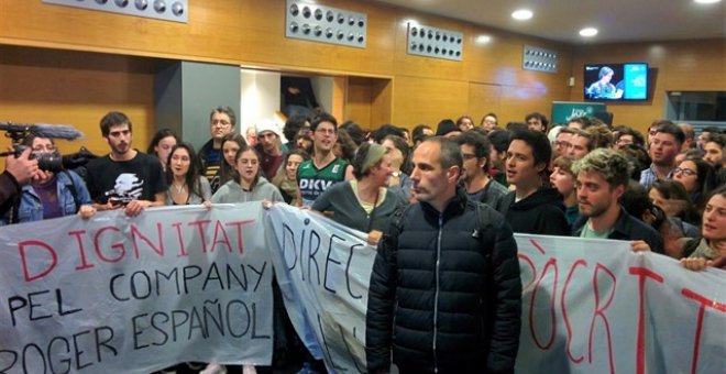 05/12/2018. Estudiantes del Conservatorio del Liceu protestan por el acto de Cs. EUROPA PRESS