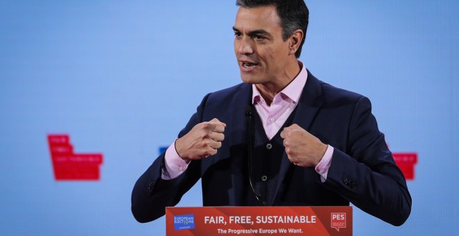El presidente del Gobierno, Pedro Sánchez, en el XI Congreso del Partido de los Socialistas Europeos (PSE)./EFE