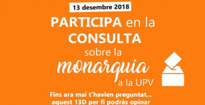 Cartel sobre el referéndum en la UPV - Twitter