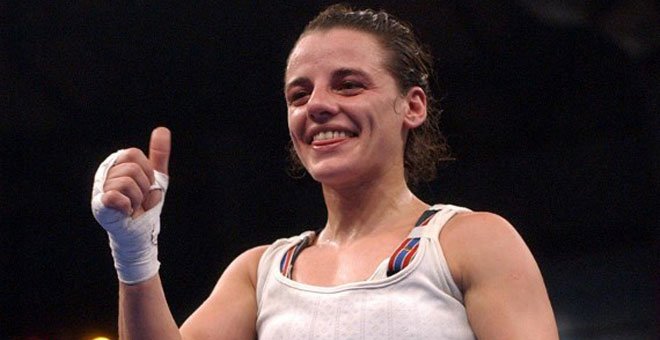 María Jesús Rosa, en una imagen de archivo de 2002, tras proclamarse campeona de Europa. - AFP