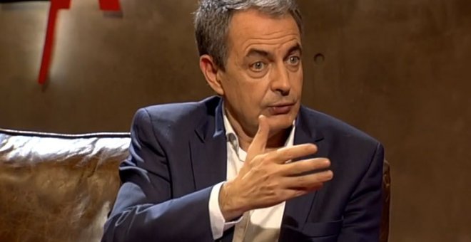 El expresidente del Gobierno José Luis Rodríguez Zapatero en el programa 'En la frontera'.