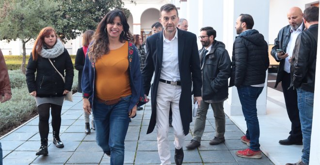 Los líderes de la coalición Adelante Andalucía, Teresa Rodríguez y Antonio Maíllo./ Europa Press
