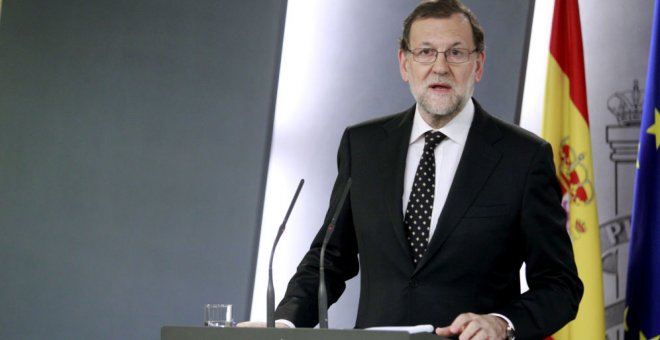 Mariano Rajoy durante una comparecencia institucional. EFE/Archivo