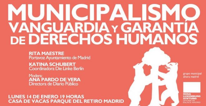Cartel del evento 'Municipalismo, vanguardia y DDHH'