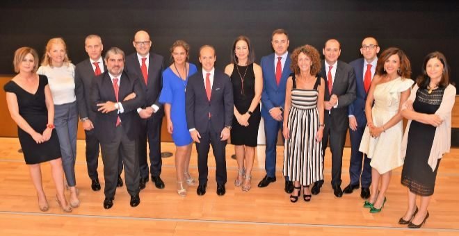 De izquierda a derecha: Beatriz Martínez (Canarias), Patricia Arias (País Vasco), Antonio Valldecabres (Valencia-Murcia), Luis Rodríguez de la Fuente (Andalucía), Jusiniano Cortés (Extremadura), Celia Torrebadella (Baleares), Rami Aboukhair (Consejero del