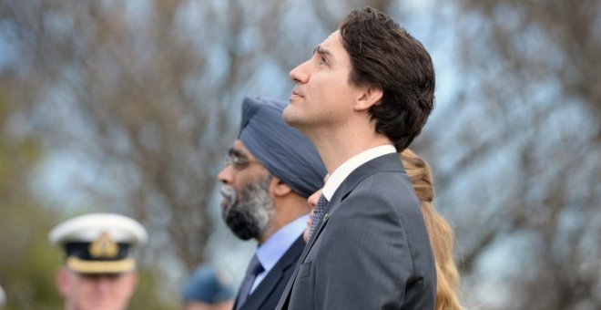 Justin Trudeau, primer ministro de Canadá, durante un acto de homenaje. Foto: Marvin Lynchard / Gobierno de Canadá.