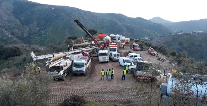 Efectivos que participan que el rescate de Julen, el menor de dos años atrapado en un pozo./EFE