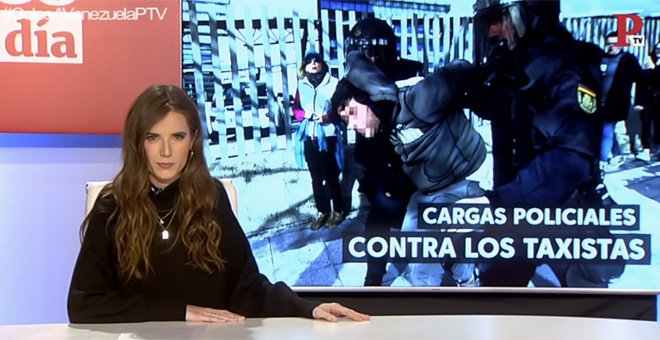 Núria Martínez durante el informativo Público al Día del 24 de enero.