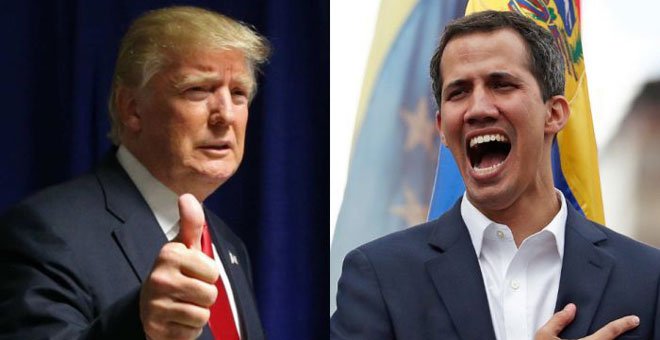 Donald Trump y Juan Guaidó. / REUTERS