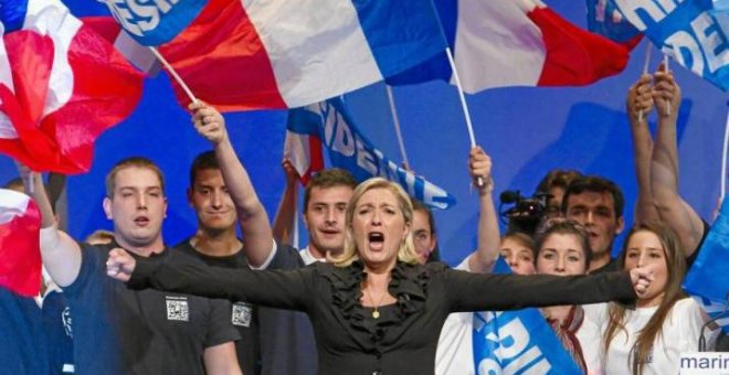 El apoyo al Frente Nacional de Marine Le Pen, que obtuvo un 18%, confirma la tendencia registrada en otros países de la UE como Austria, Finlandia y Dinamarca. Foto: EFE
