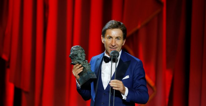 El actor Antonio de la Torre recibe el Goya al Mejor Actor Protagonista, por su trabajo en "El Reino", durante la gala de entrega de los Premios Goya 2019.-REUTERS