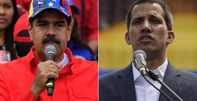 Nicolás Maduro y Juan Guaidó | AFP