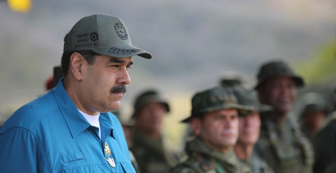 Nicolás maduro asiste a un acto militar en Turiamo (Venezuela). / REUTERS