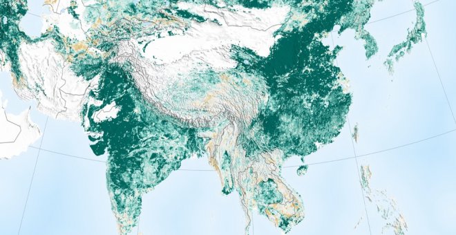 Imagen tomada por el sensor MODIS para la investigación. NASA