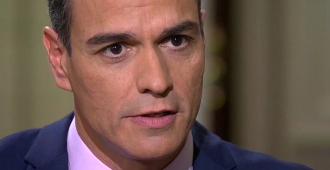 18/02/2019.- El presidente del Gobierno, Pedro Sánchez, en la entrevista a TVE.