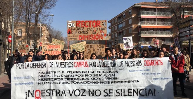Manifestación este miércoles en Aranjuez./Katrina Calderón