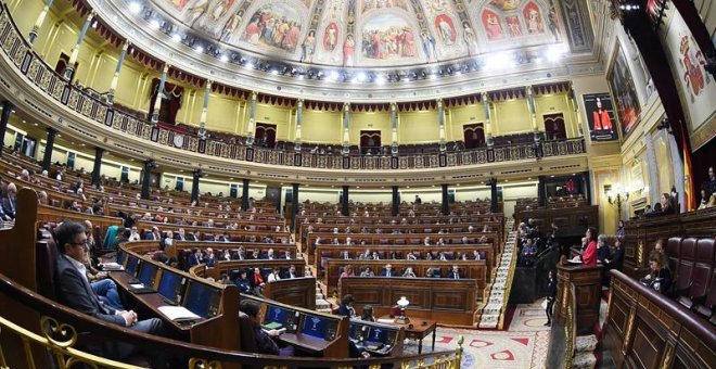 Vista general del hemiciclo del Congreso de los Diputados. EFE/Fernando Villar