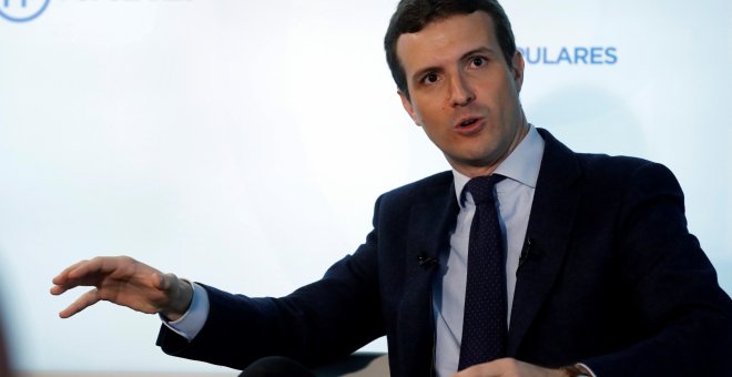 El presidente del PP, Pablo Casado, en una entrevista con Efe | EFE