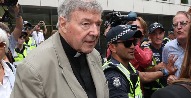 El cardenal australiano George Pell llega a la Corte este martes en Melbourne (Australia) | EFE/ David Crosling