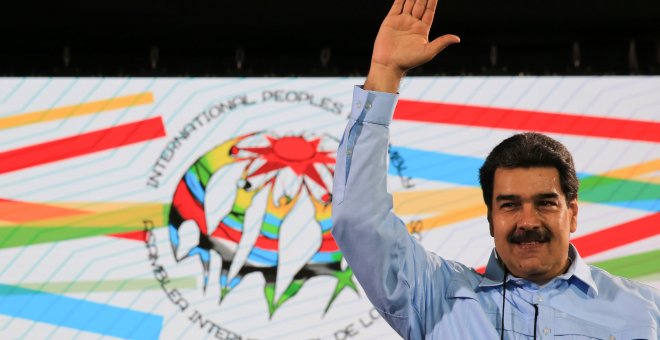 Nicolás Maduro durante su participación en el acto de cierre de la Asamblea Internacional de los Pueblos en Caracas (Venezuela) | EFE/ Prensa Miraflores