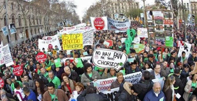 Manifestación de la PAH en Barcelona | EFE